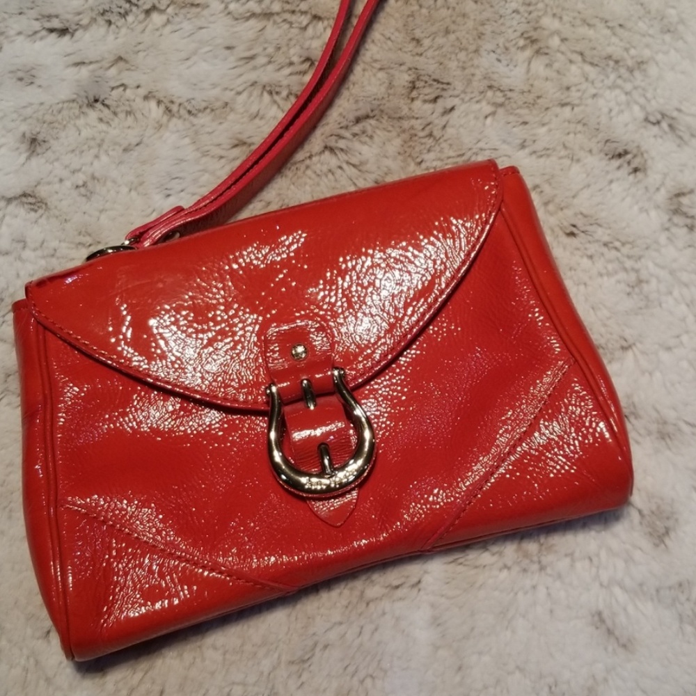 Kate Spade New York Orange Patent Leather Wristlet - Picture 2 of 7